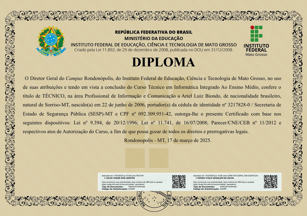 Certificado IFMT